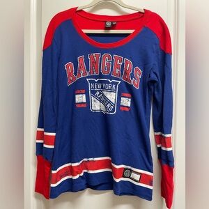 Rangers Blue and Red Long Sleeve Shirt